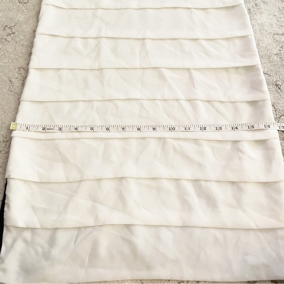 Zara Basic Evening Collection Tiered Sleeveless Shift Dress White Black Size S - Picture 8 of 10